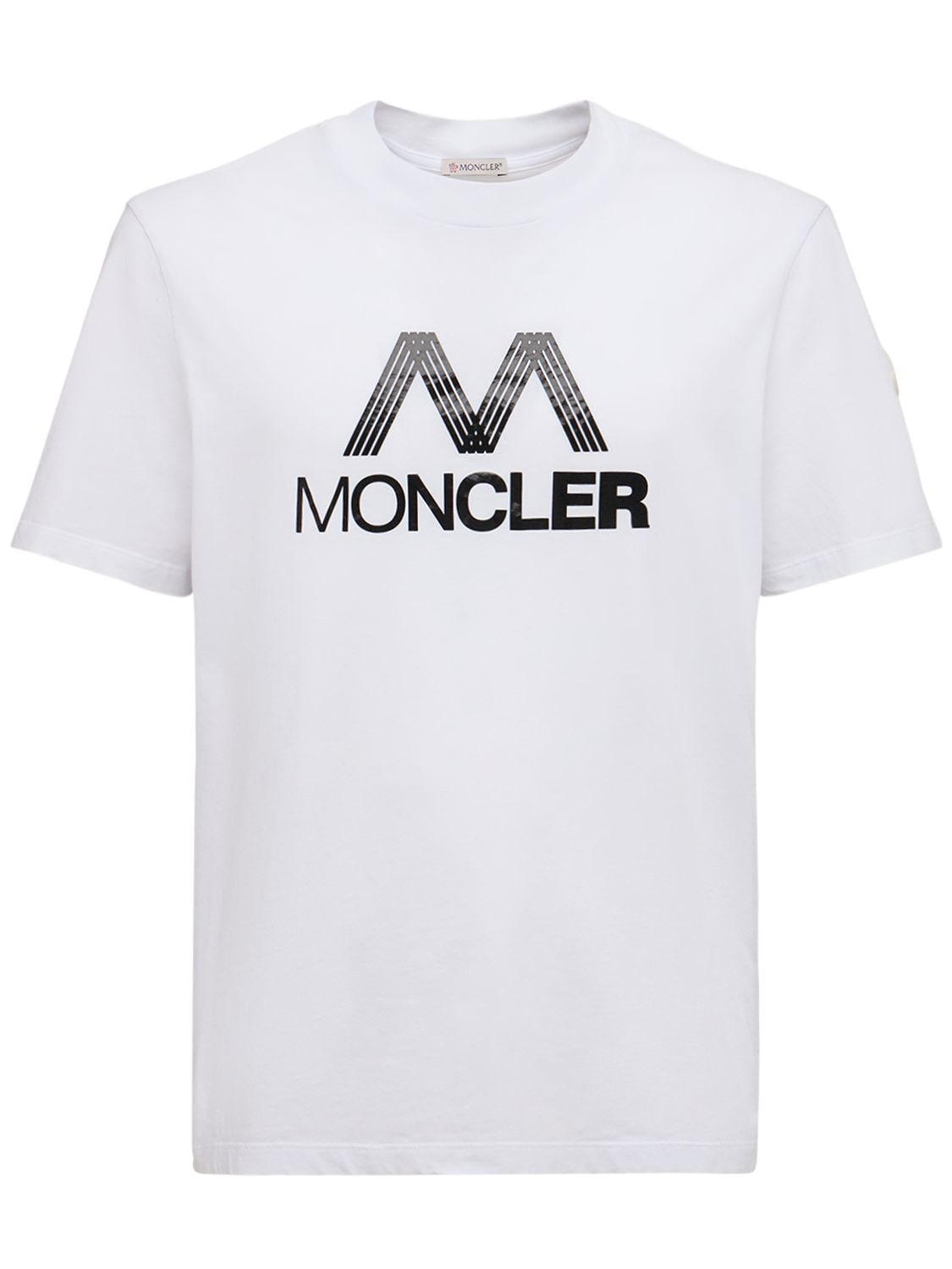T-shirt En Coton - MONCLER - Modalova