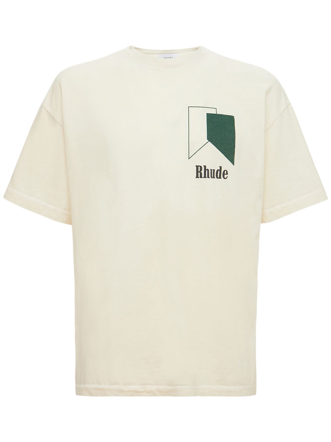 T-shirt En Coton Imprimé Logo - RHUDE - Modalova