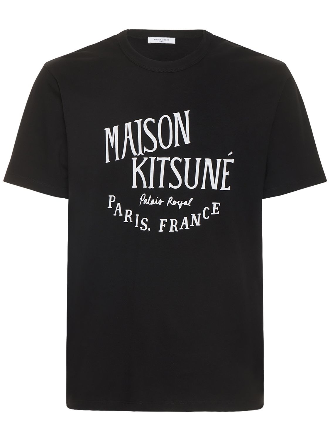 T-shirt En Jersey De Coton Imprimé Palais Royal - MAISON KITSUNÉ - Modalova
