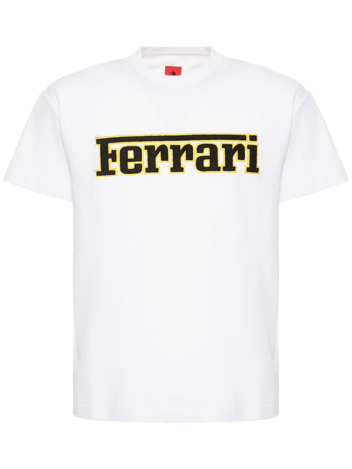 T-shirt En Jersey De Coton À Logo - FERRARI - Modalova