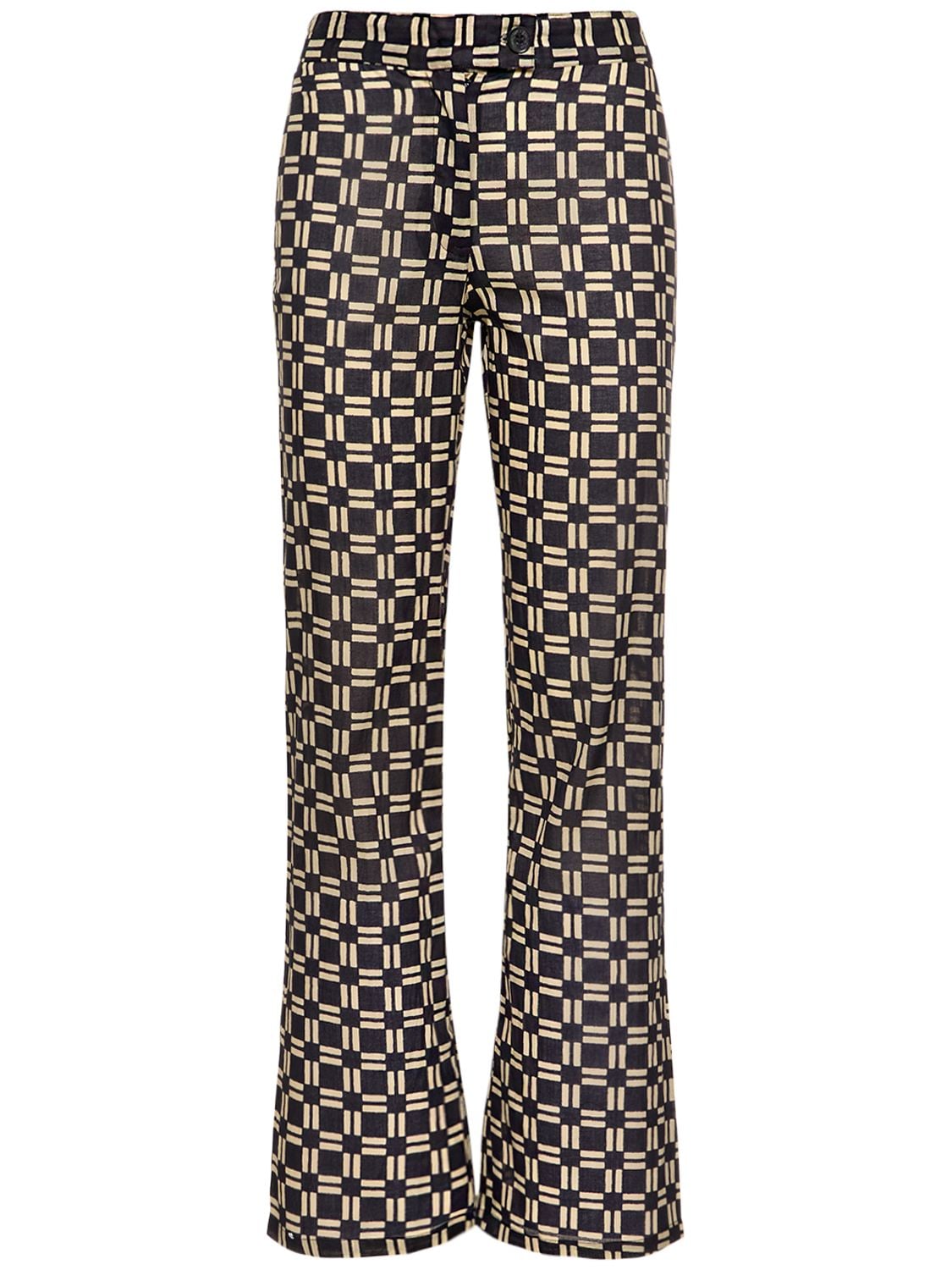 Pantalon Évasé En Coton Imprimé Disco - GIMAGUAS - Modalova