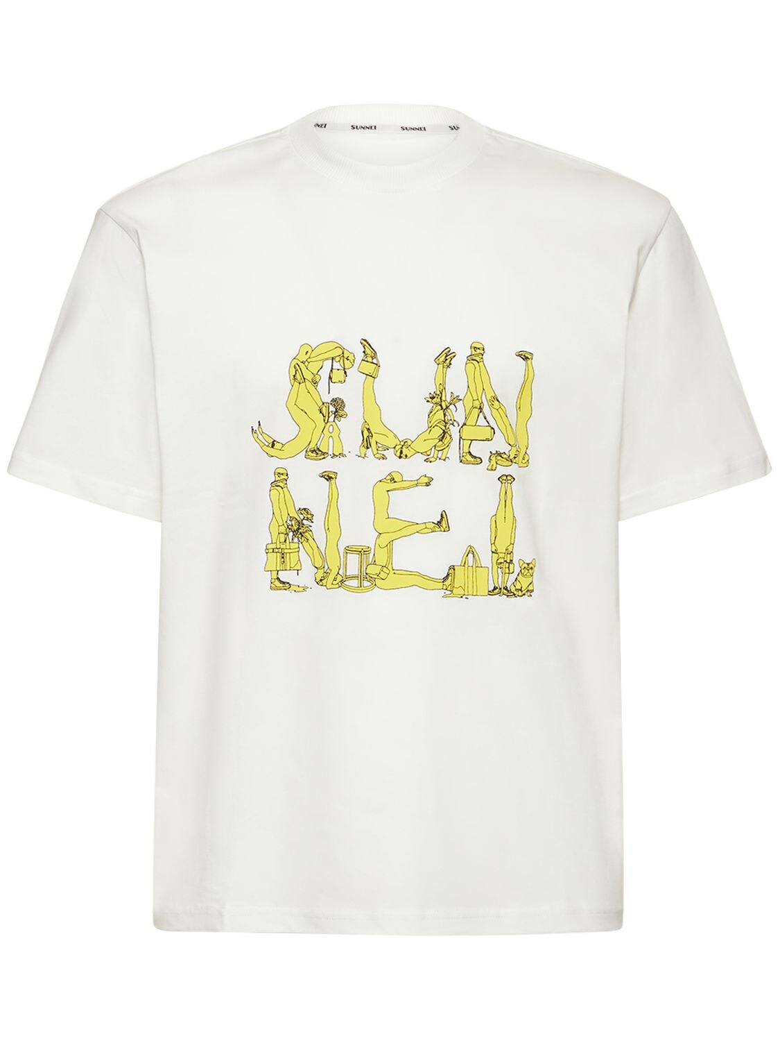T-shirt En Jersey De Coton À Imprimé Logo - SUNNEI - Modalova