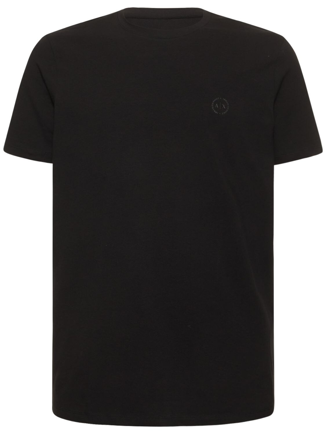 T-shirt En Coton Stretch Imprimé Logo - ARMANI EXCHANGE - Modalova