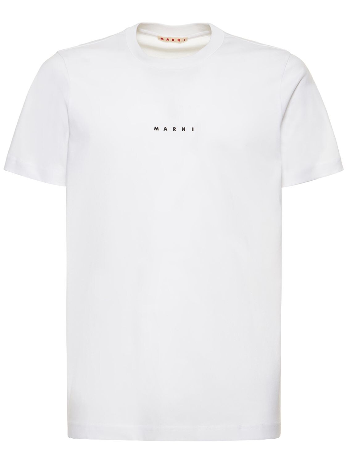 T-shirt En Jersey De Coton À Logo - MARNI - Modalova