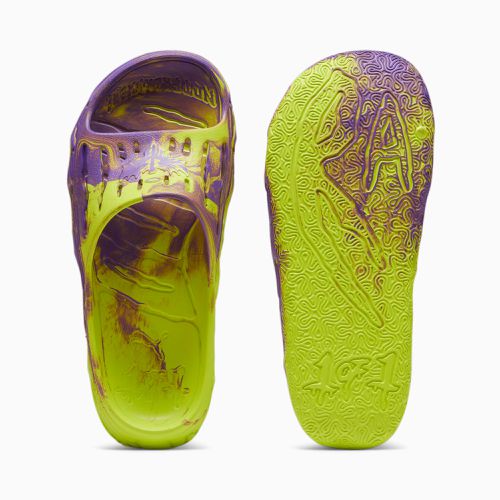 Chaussure Claquettes de basketball MB.03 Slide, Jaune/Violet - PUMA - Modalova