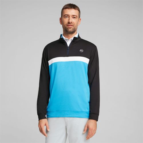 Veste de golf à 1/4 zip Pure Colorblock, Noir/Bleu - PUMA - Modalova