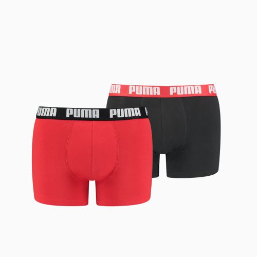 Lot de 2 boxers basiques, Rouge/Noir - PUMA - Modalova