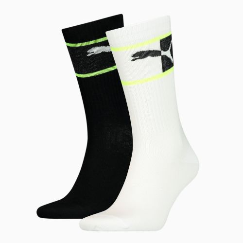 Lot de 2 paires de chaussettes hautes color block à logo , Blanc/Noir, Taille 39-42, Vêtements - PUMA - Modalova
