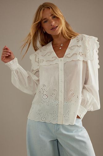 Blouse en Broderie de Coton en White taille: XS chez - Anthropologie - Modalova