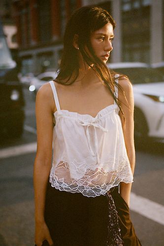 Caraco en dentelle transparente en taille: 2XS - By Anthropologie - Modalova
