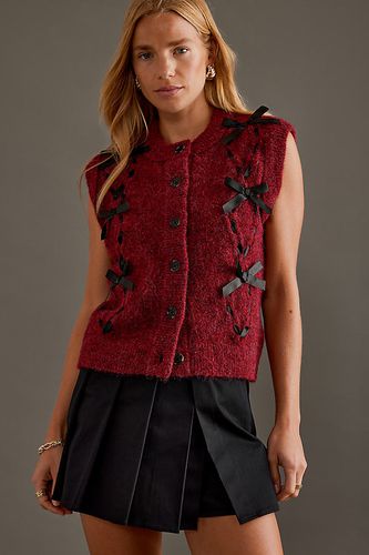 Gilet en maille Kimmy à naud en taille: Uk 14 chez Anthropologie - Damson Madder - Modalova