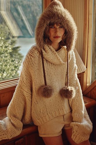 Pull à col roulé épais en White taille: XS - By Anthropologie - Modalova