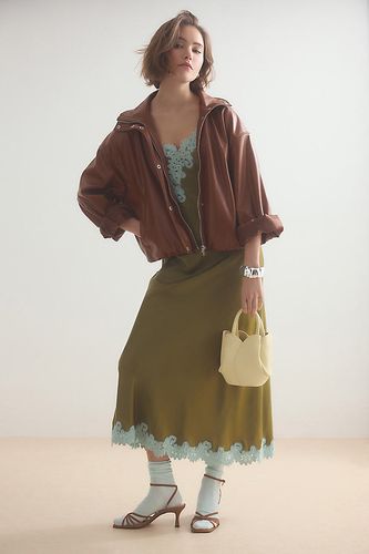 Veste Bomber à Col Cheminée en Simili-Cuir en taille: S chez Anthropologie - Pilcro - Modalova