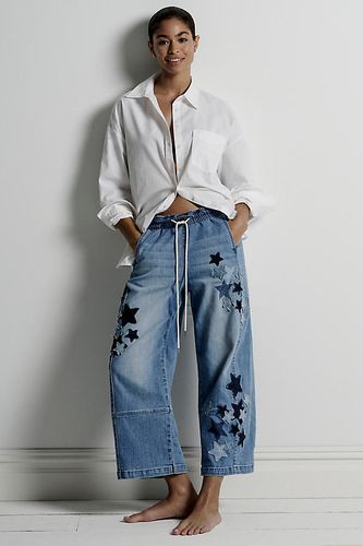 Le Jean Barrel Décontracté Izzie Pull-On par en Blue, taille: M chez Anthropologie - Pilcro - Modalova