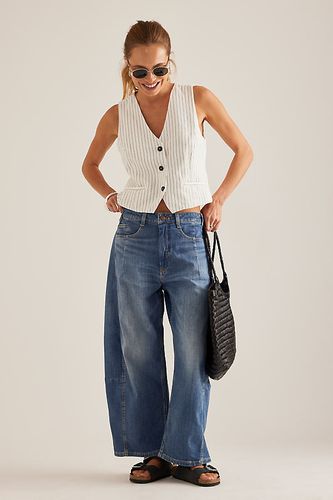 Le Jeans Coupe Barrel Taille Mi-Haute Kenna par en , taille: 23 chez Anthropologie - Pilcro - Modalova