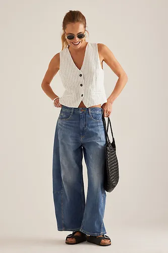 The Kenna Mid-Rise Heritage Barrel Jeans by en , taille: 23 chez Anthropologie - Pilcro - Modalova