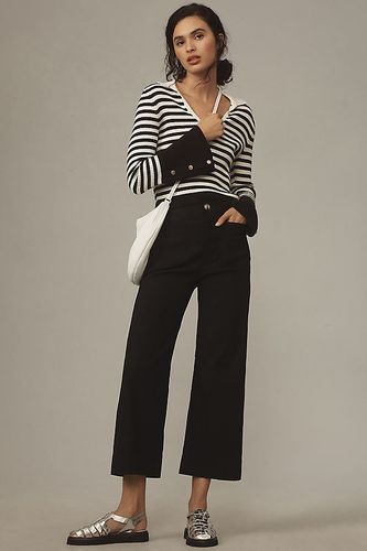 The Colette Cropped Wide-Leg Trousers by Maeve par en Black taille: 24 chez Anthropologie - The Colette Collection by Maeve - Modalova