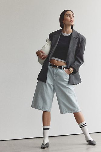 Short en jean de travail Bree en Blue, taille: XS chez Anthropologie - Dr. Denim - Modalova