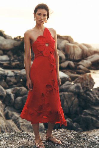 Robe à une épaule avec broderie ajourée en taille: 2XS - By Anthropologie - Modalova