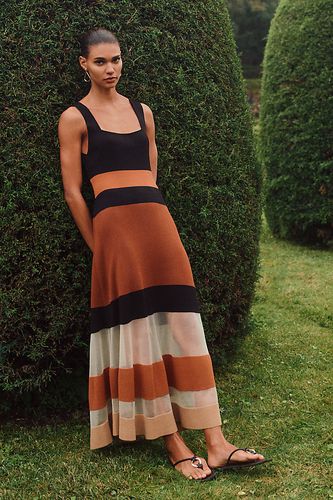 Robe midi tricotée sans manches à blocs de couleur taille: S chez Anthropologie - Maeve - Modalova