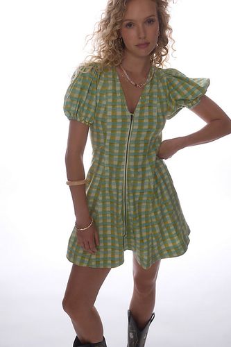 Mini-robe à manches bouffantes et fermeture éclair taille: L chez Anthropologie - Pilcro - Modalova