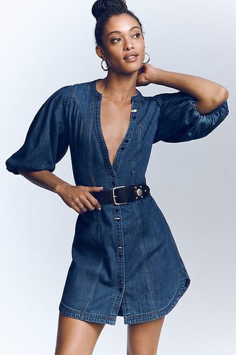 Robe chemise en denim à manches bouffantes en taille: 2XS chez Anthropologie - Pilcro - Modalova
