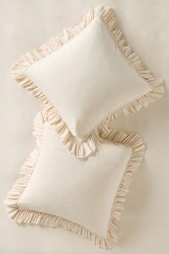 Coussin à volants en satin de coton biologique pour spa en chez - Anthropologie - Modalova