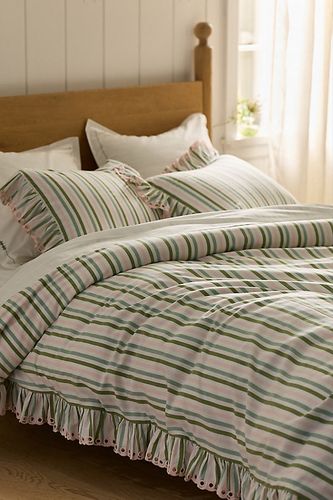 Housse de couette Martha en coton rayé à bord volant taille: Eu kng dvt chez - Anthropologie - Modalova
