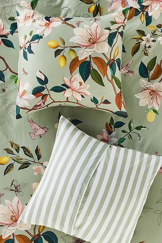 Taie d'oreiller carrée en satin bio Halley chez Anthropologie - Maeve - Modalova