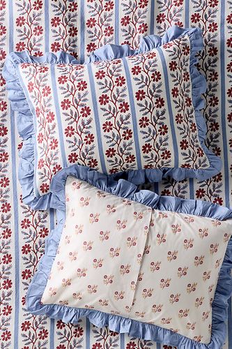 Taies d'oreiller à nouer Evita en coton à imprimé floral, ensemble de 2 en chez - Anthropologie - Modalova