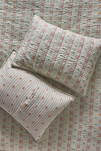 Taie d'oreiller rayée jacquard teint en fil Nera, lot de 2 en Green chez - Anthropologie - Modalova