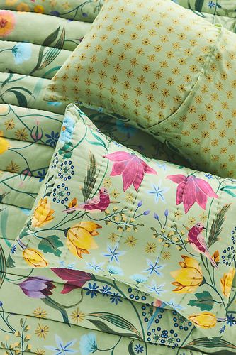 Lot de 2 oreillers matelassés Anna Artisan Quilts par en Green - Artisan Quilts by Anthropologie - Modalova