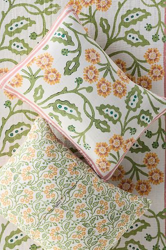 Taies d'oreiller en coton imprimé floral Ellen Merchant, lot de 2 chez - Anthropologie - Modalova
