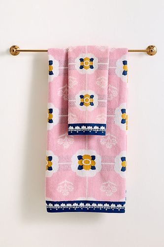 Collection de serviettes tissées florales en coton Flora en chez - Anthropologie - Modalova