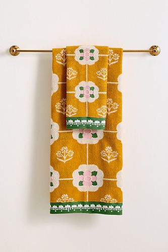 Collection de serviettes tissées florales en coton Flora en chez - Anthropologie - Modalova