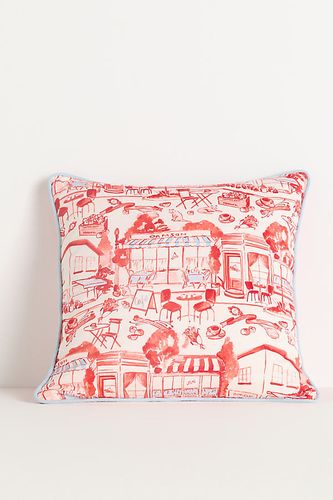Coussin en coton imprimé en taille: Assorted chez Anthropologie - Damson Madder - Modalova