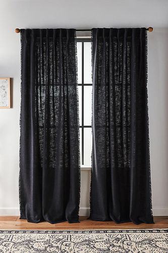 Rideau en mélange de lin Luxe en Black taille: 50 x 84 chez - Anthropologie - Modalova