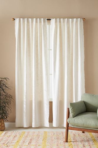 Rideau en mélange de lin Luxe en White taille: 50 x 84 chez - Anthropologie - Modalova