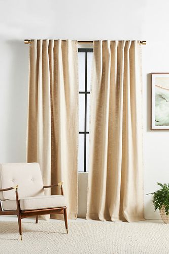 Rideau en mélange de lin Luxe en Beige taille: 50 x 84 chez - Anthropologie - Modalova