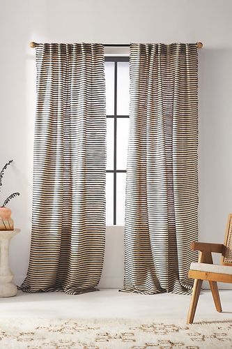 Rideau en mélange de lin de luxe taille: 108" chez - Anthropologie - Modalova