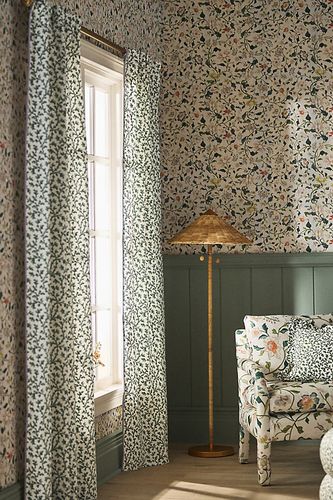 Rideau Imprimé Floral en Coton Irina en taille: 108" chez - Anthropologie - Modalova