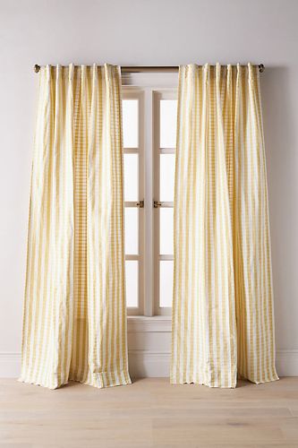 Rideau en coton tissé à rayures Costanza en taille: 50 x 84 chez - Anthropologie - Modalova