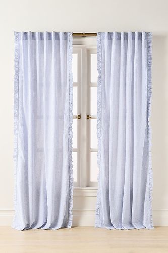 Rideau à volants en coton seersucker taille: 50" x 108" chez - Anthropologie - Modalova