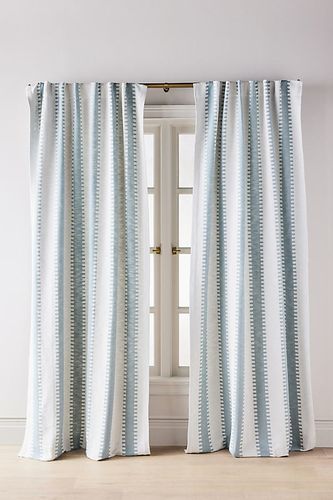 Rideau rayé en jacquard de coton à encoches en taille: 50 x 84 chez - Anthropologie - Modalova