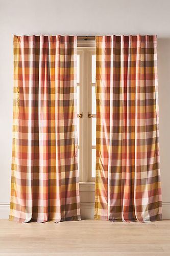 Rideau en Coton Tissé Semi-Transparent à Carreaux taille: 108" chez - Anthropologie - Modalova