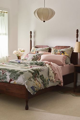 Lit en bois de chêne Rowen en Brown taille: Queen chez - Anthropologie - Modalova