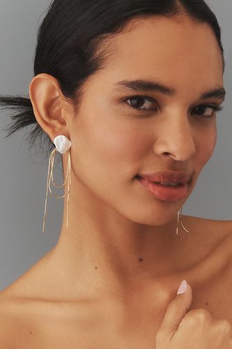 Boucles d'oreilles à chaîne avec perle et anneau par en Gold - By Anthropologie - Modalova