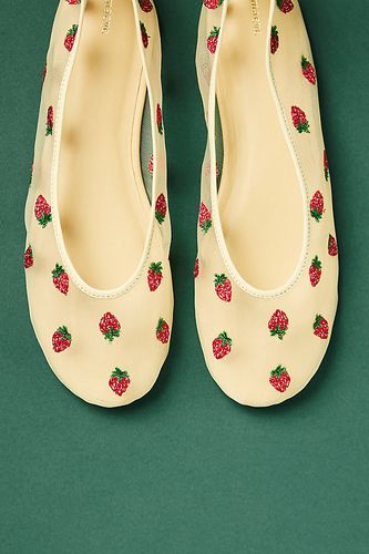 Ballerines en maille brodée en Red taille: 40 chez Anthropologie - Maeve - Modalova