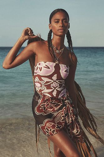 Jupe Sarong en Mousseline de Soie Imprimée - By Anthropologie - Modalova