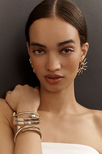 Boucles d'oreilles clou Squiggle en plaqué or par en - By Anthropologie - Modalova
